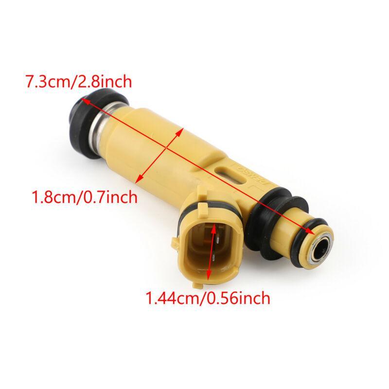 1/4PCS 440Cc 4-Hole Yellow Denso Fuel Injectors 195500-4450 For Mazda (04-08 Rx-8) - ONESOOP