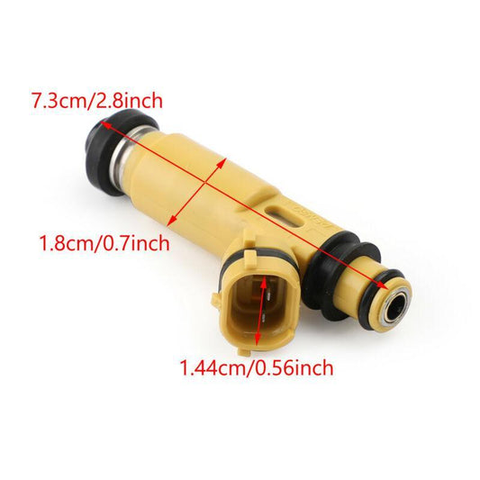 1/4PCS 440Cc 4-Hole Yellow Denso Fuel Injectors 195500-4450 For Mazda (04-08 Rx-8) - ONESOOP