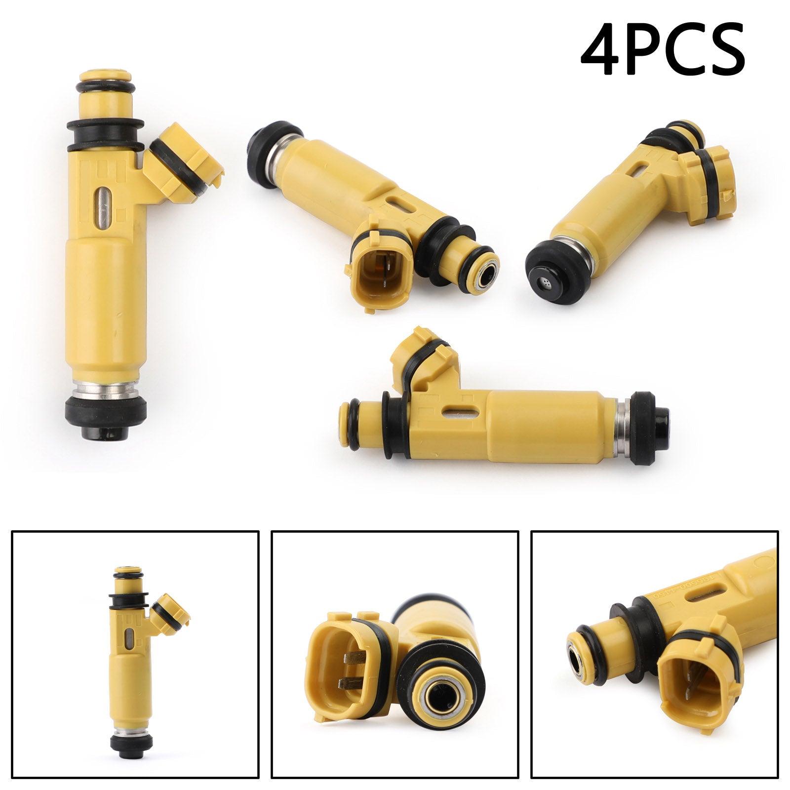 1/4PCS 440Cc 4-Hole Yellow Denso Fuel Injectors 195500-4450 For Mazda (04-08 Rx-8) - ONESOOP