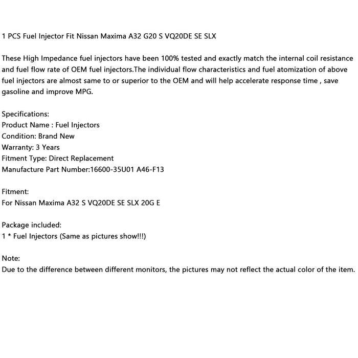 1 PC Fuel Injector For Nissan Maxima A32 S VQ20DE SE SLX 20G E - ONESOOP