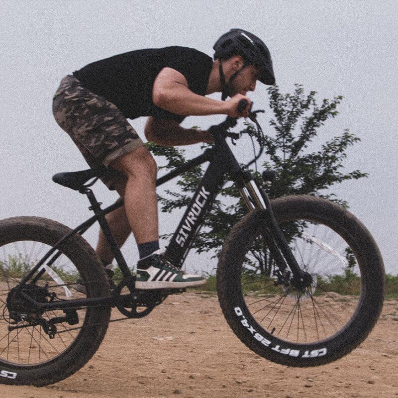 26'' 7-Speed Electric Bike Fat Tire 1000W Motor 48V 15Ah Large Battery Mountain E-Bike - ONESOOP