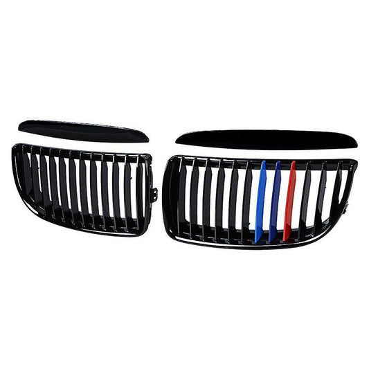 For 2005-2008 BMW 3 Series E90 93 Grid Front Grille Parallel Bar Generic - ONESOOP