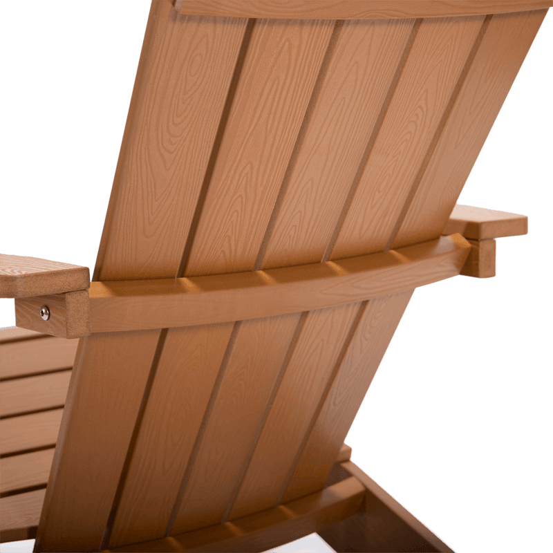 Adirondack Chair Backyard Outdoor Furniture Painted Seating with Cup Holder All-Weather and Fade-Resistant Plastic Wood for Lawn Patio - ONESOOP