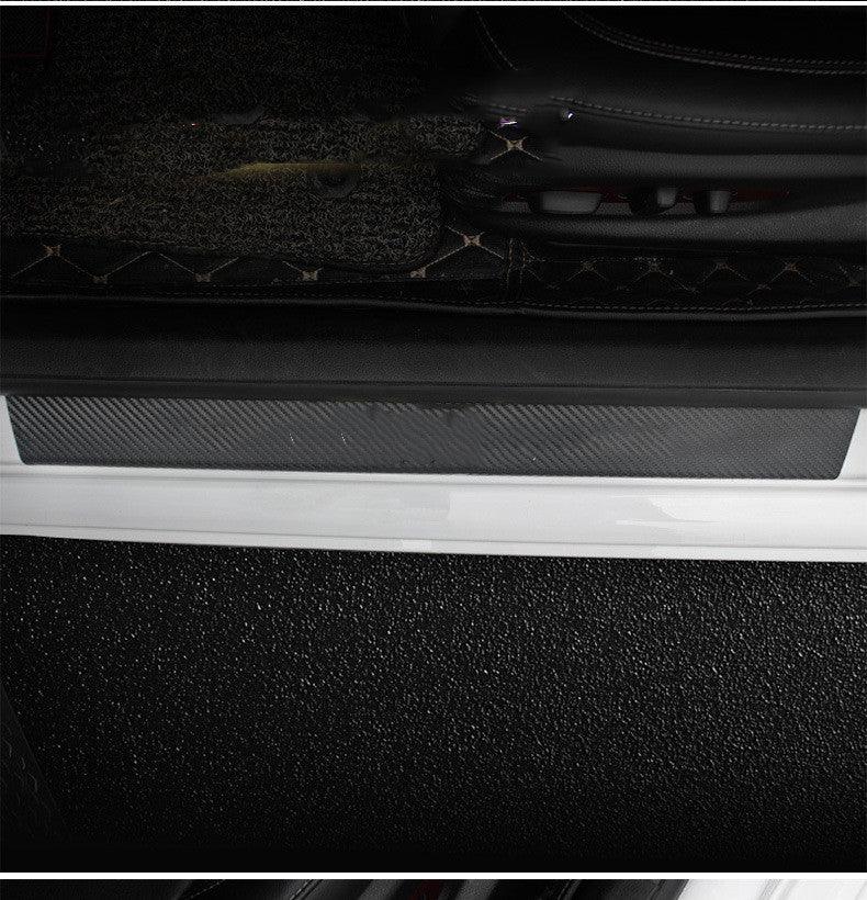 Car Door Threshold Strip Car Standard Carbon Fiber Leather Protector For Honda Ford Jeep Generic - ONESOOP