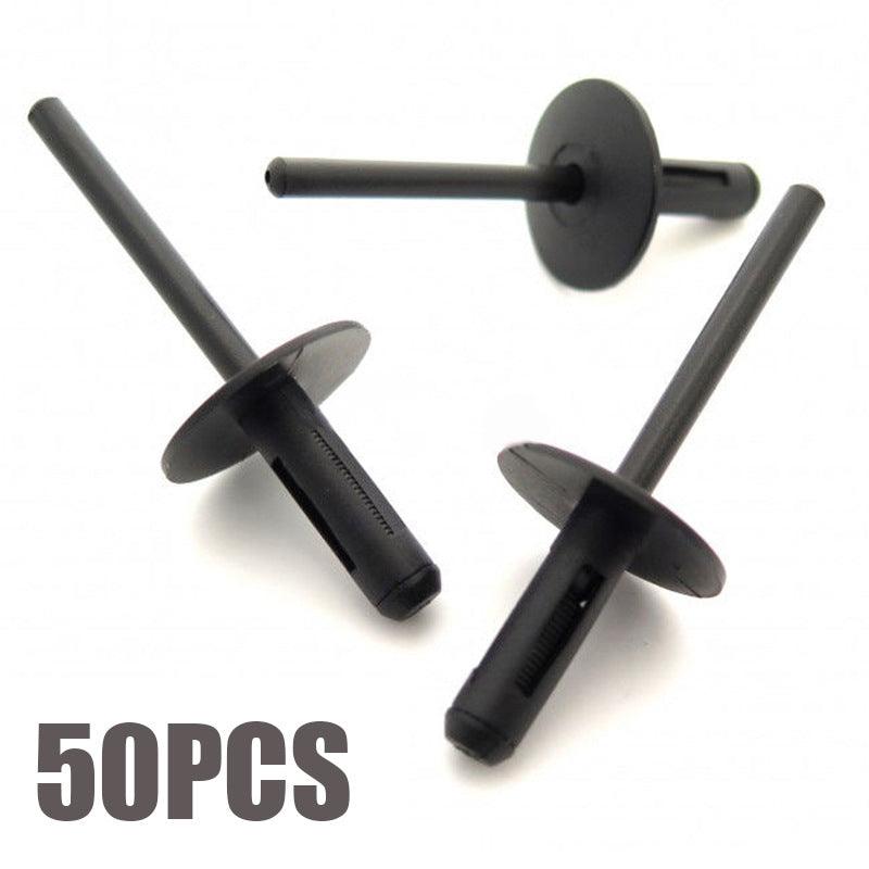 50pcs Plastic 6Mm Blind Rivets For Bmw Wheel Arch Side Skirt Cloud Edge Bumper Blind nails Generic - ONESOOP