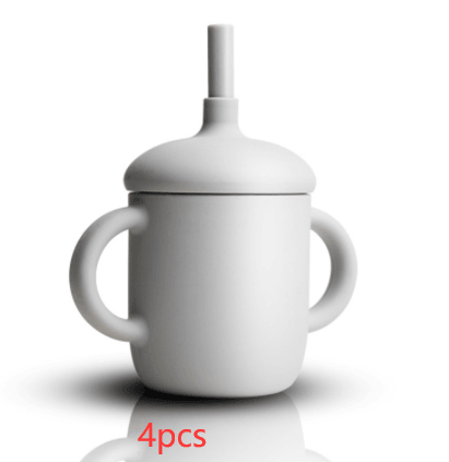 Baby Feeding Cup Straw Water Bottle Sippy Cup Silicone Baby Learning Drinkware Child Leak Proof Cup Kids Supplies - ONESOOP