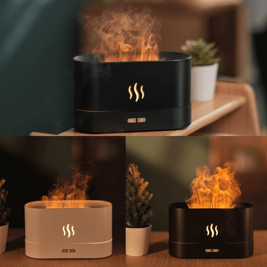 Flame humidifier air diffuser vaporizer vs humidifie aromatherapy diffuser electric essential oil diffuser - ONESOOP
