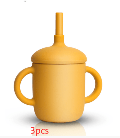 Baby Feeding Cup Straw Water Bottle Sippy Cup Silicone Baby Learning Drinkware Child Leak Proof Cup Kids Supplies - ONESOOP