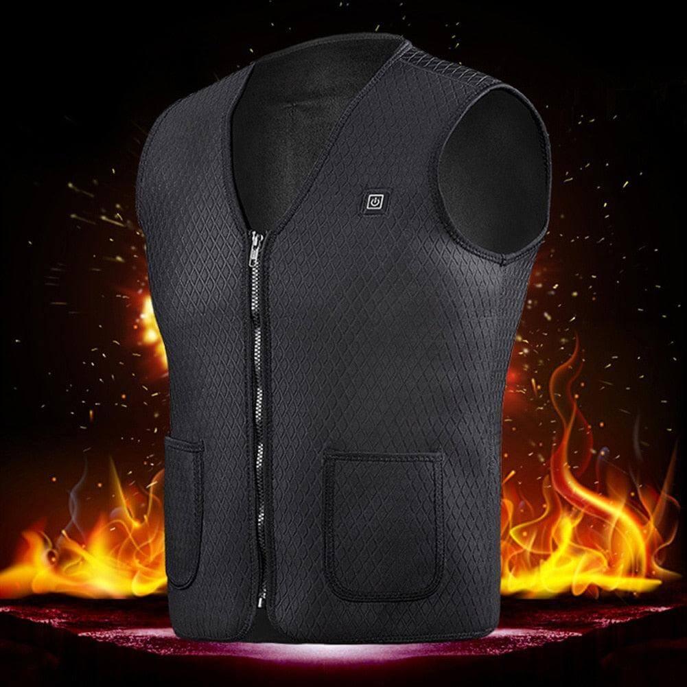 Electric Heated Vest Women Winter Warm Outdoor Riding Skiing Fishing Heating Vest - ONESOOP