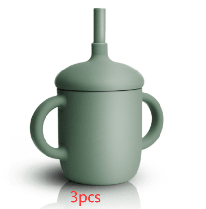 Baby Feeding Cup Straw Water Bottle Sippy Cup Silicone Baby Learning Drinkware Child Leak Proof Cup Kids Supplies - ONESOOP