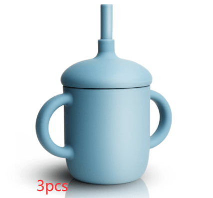 Baby Feeding Cup Straw Water Bottle Sippy Cup Silicone Baby Learning Drinkware Child Leak Proof Cup Kids Supplies - ONESOOP