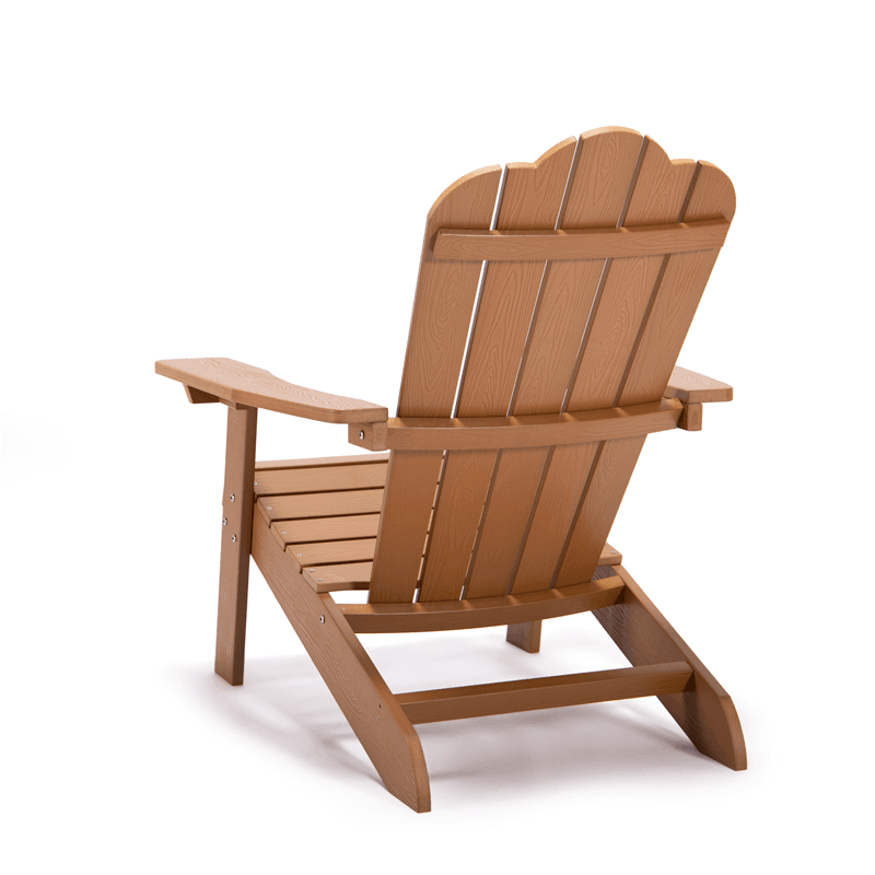 Adirondack Chair Backyard Outdoor Furniture Painted Seating with Cup Holder All-Weather and Fade-Resistant Plastic Wood for Lawn Patio - ONESOOP