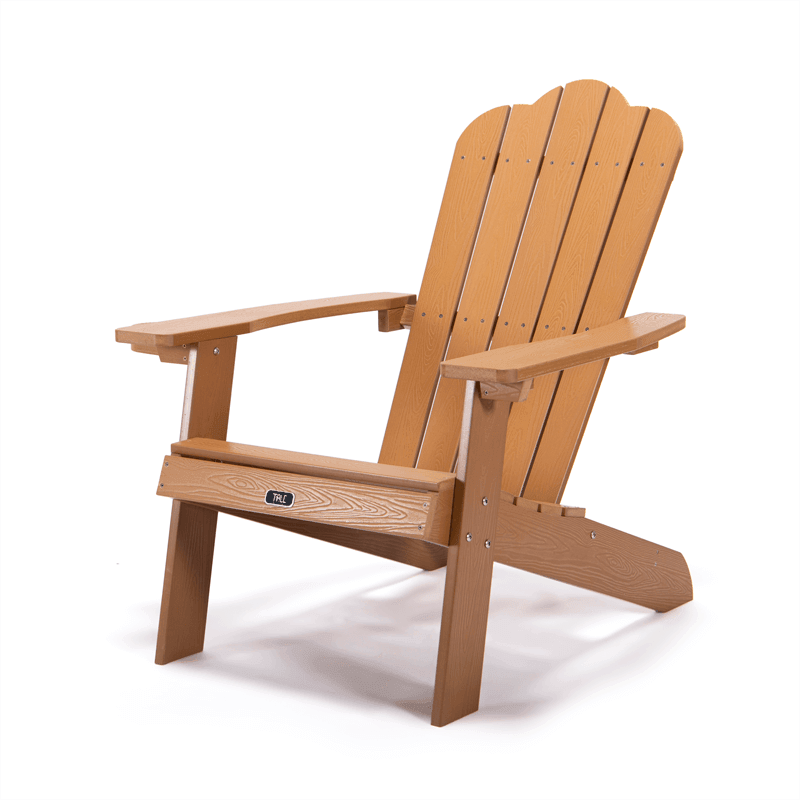 Adirondack Chair Backyard Outdoor Furniture Painted Seating with Cup Holder All-Weather and Fade-Resistant Plastic Wood for Lawn Patio - ONESOOP