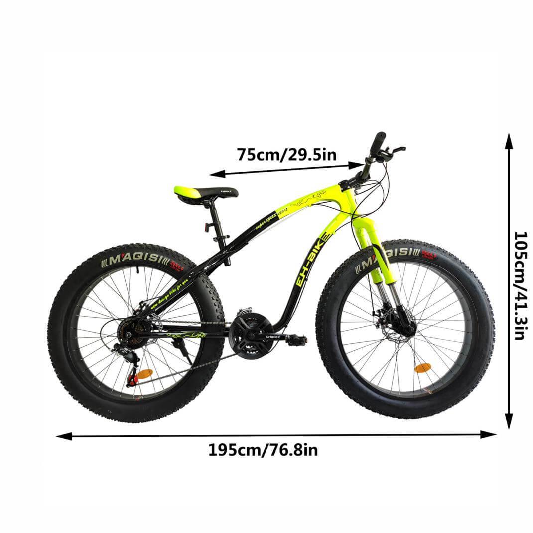 26-inch 21-Speed Mountain Snow Bike Fat Tire Off-Road Vehicle - ONESOOP
