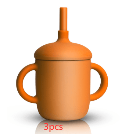 Baby Feeding Cup Straw Water Bottle Sippy Cup Silicone Baby Learning Drinkware Child Leak Proof Cup Kids Supplies - ONESOOP