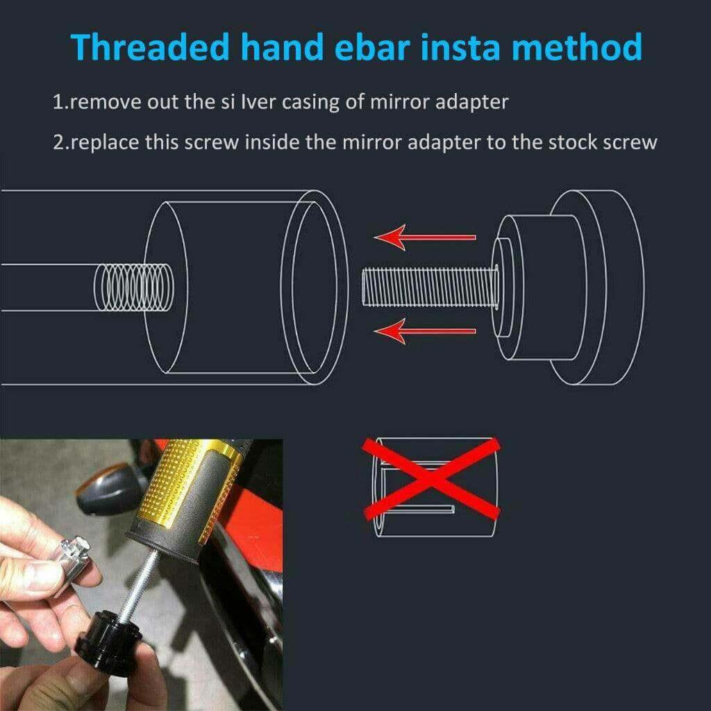 Universal Fit Motorcycle Black 7/8" Handle Bar End Side Mirrors For Yamaha FZ-09 FZ-07 Generic - ONESOOP