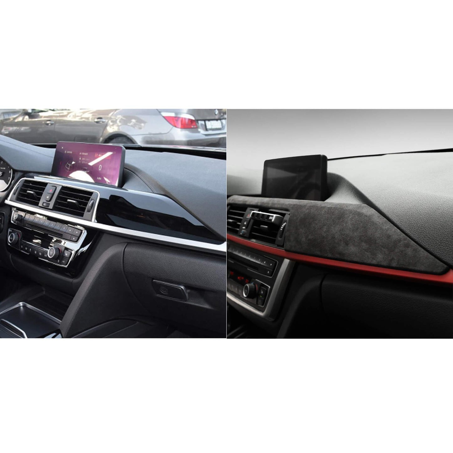 For BMW 3 Series F30 Alcantara Suede Central Control Instrument Trim Generic - ONESOOP