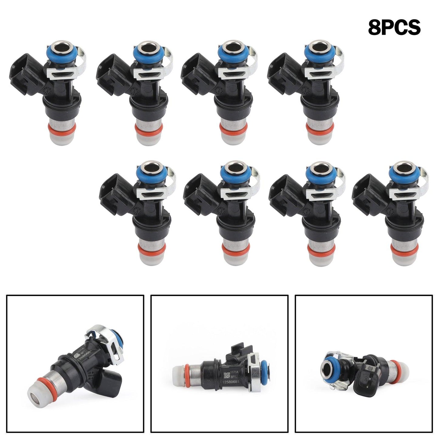 1/8PCS Fuel Injectors 12580681 For 2004-2010 Chevy GMC 4.8 5.3 6.0 6.2 FJ887 217-1621 - ONESOOP