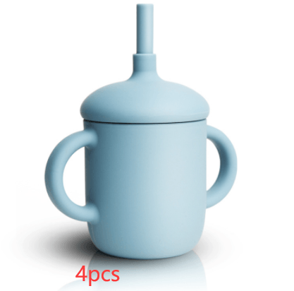 Baby Feeding Cup Straw Water Bottle Sippy Cup Silicone Baby Learning Drinkware Child Leak Proof Cup Kids Supplies - ONESOOP
