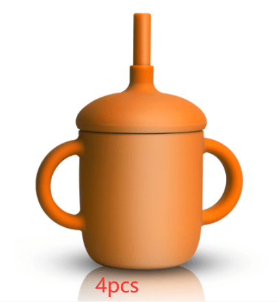 Baby Feeding Cup Straw Water Bottle Sippy Cup Silicone Baby Learning Drinkware Child Leak Proof Cup Kids Supplies - ONESOOP