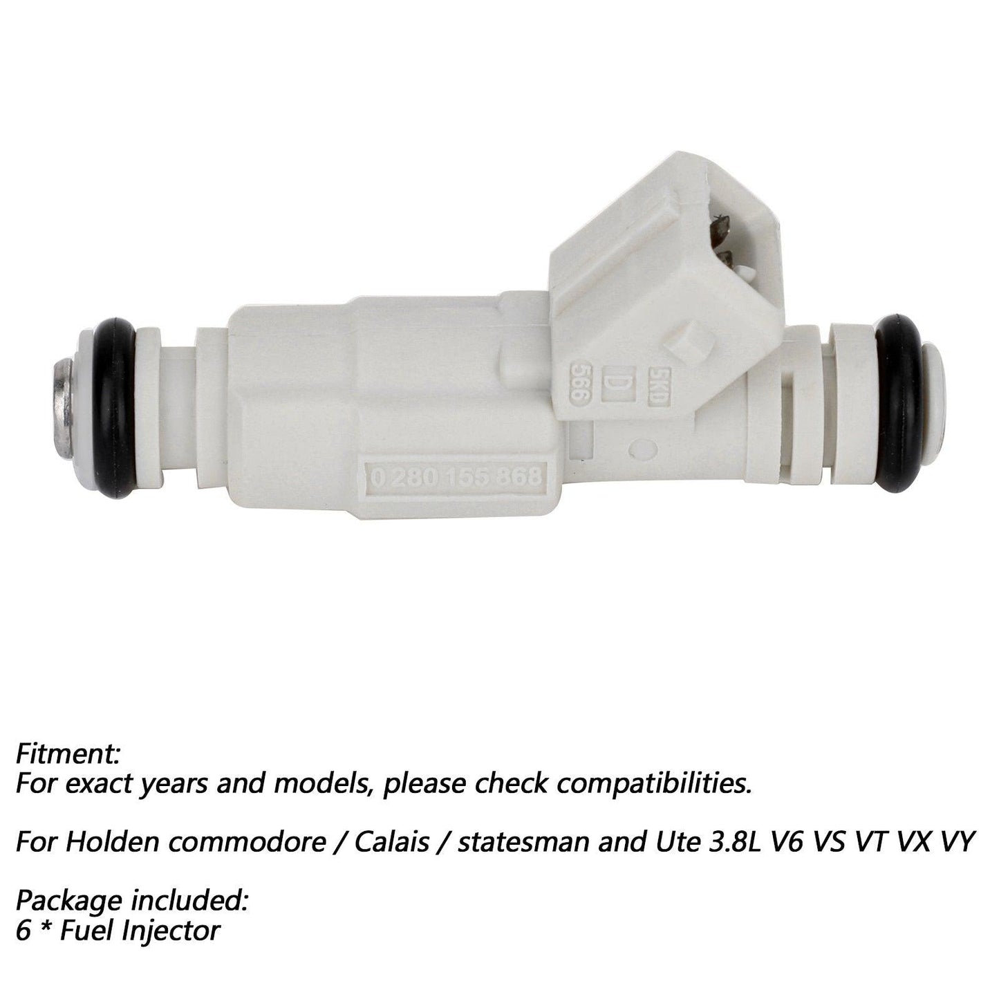 6PCS Fuel Injectors For Holden Commodore/ Calais/ statesman Ute 3.8L V6 VS VT VX VY - ONESOOP