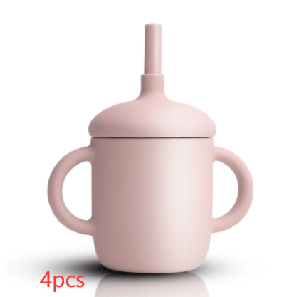 Baby Feeding Cup Straw Water Bottle Sippy Cup Silicone Baby Learning Drinkware Child Leak Proof Cup Kids Supplies - ONESOOP