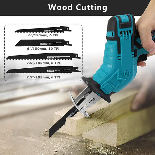 20V 2.0Ah Reciprocating Saw Cordless Battery Electric Chainsaw Powered Sawzall 8 Saw Blades 0-2800SPM Variable Speed Pruning Chainsaw US - ONESOOP