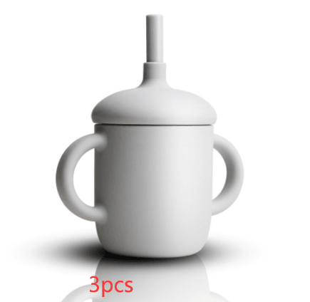 Baby Feeding Cup Straw Water Bottle Sippy Cup Silicone Baby Learning Drinkware Child Leak Proof Cup Kids Supplies - ONESOOP