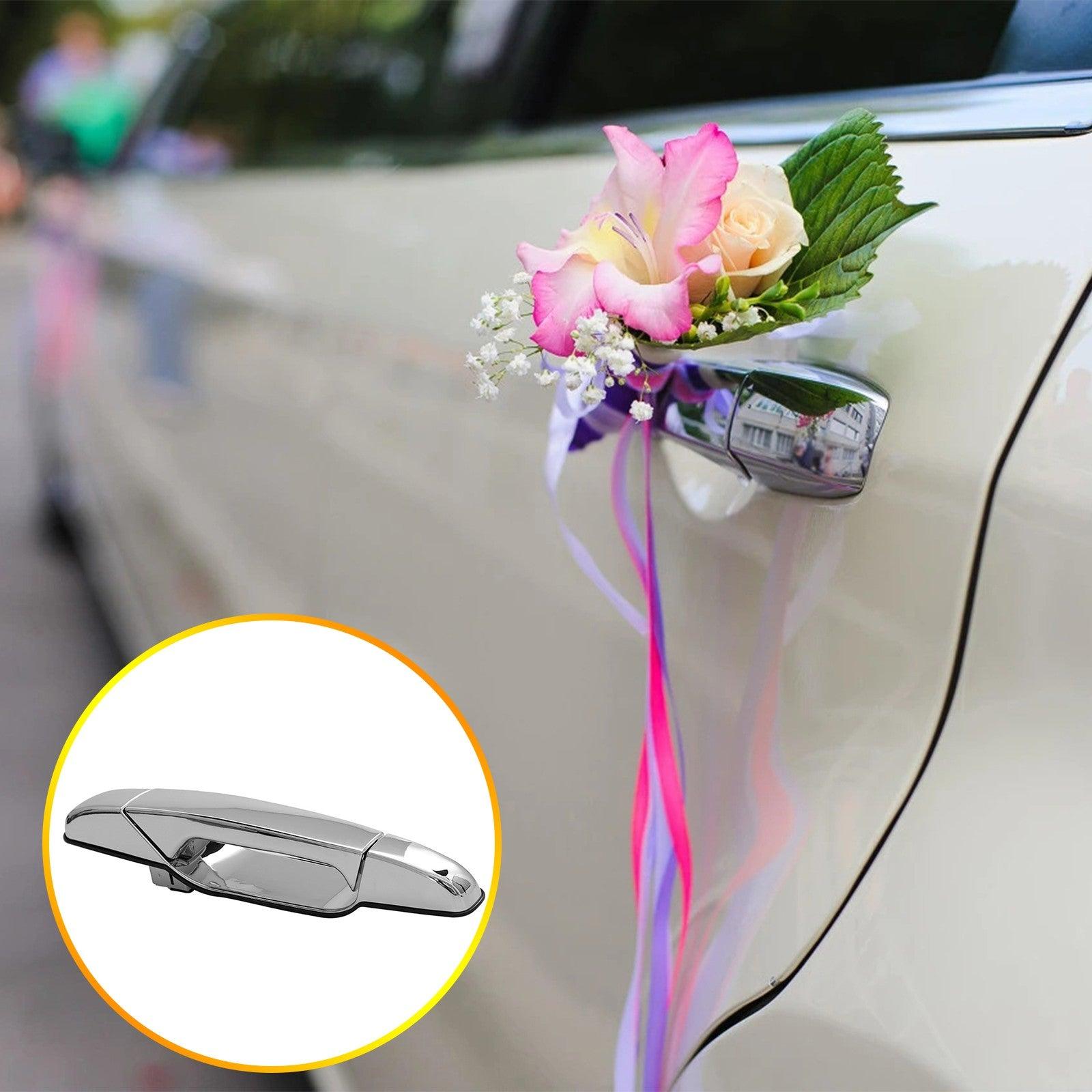 For 07-13 Cadillac Escalade Chevrolet Avalanche Tahoe Silverado 1500/ 3500 HD Front Chrome Outer Outside Exterior Door Handle Pair Set Generic - ONESOOP