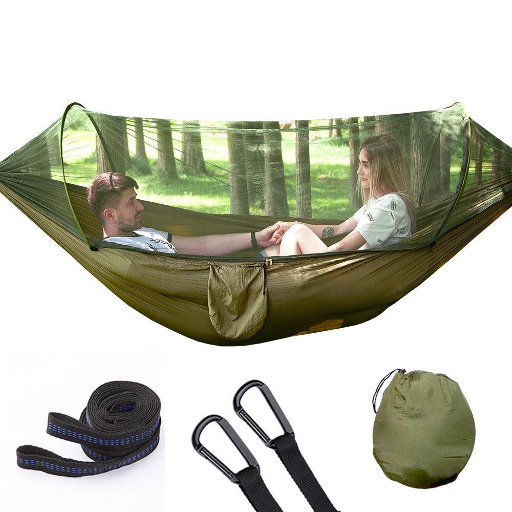 Fully Automatic Quick Opening Camping Hammock With Mosquito Net Outdoor Portable Hammock - ONESOOP