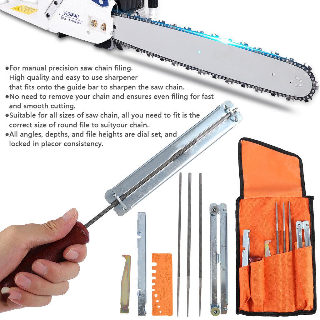 Chain Saw Sharpening Kit Chainsaw File Tool Set Guide Bar File With Instructions - ONESOOP