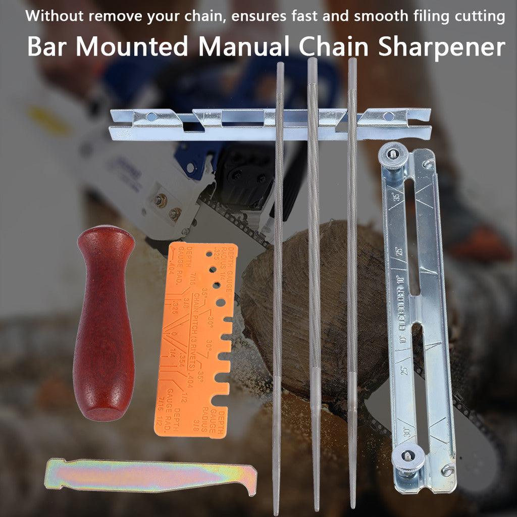 Chain Saw Sharpening Kit Chainsaw File Tool Set Guide Bar File With Instructions - ONESOOP