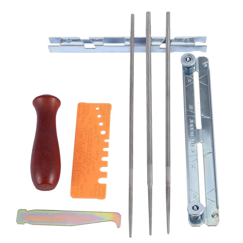 Chain Saw Sharpening Kit Chainsaw File Tool Set Guide Bar File With Instructions - ONESOOP