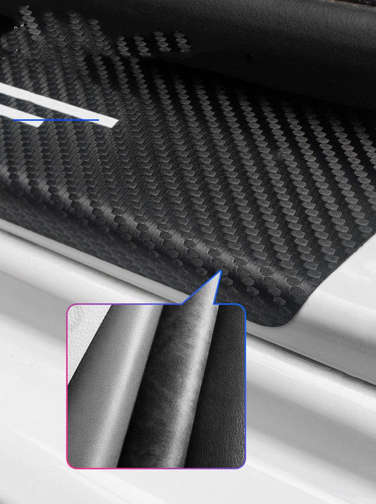 Car Door Threshold Strip Car Standard Carbon Fiber Leather Protector For Honda Ford Jeep Generic - ONESOOP