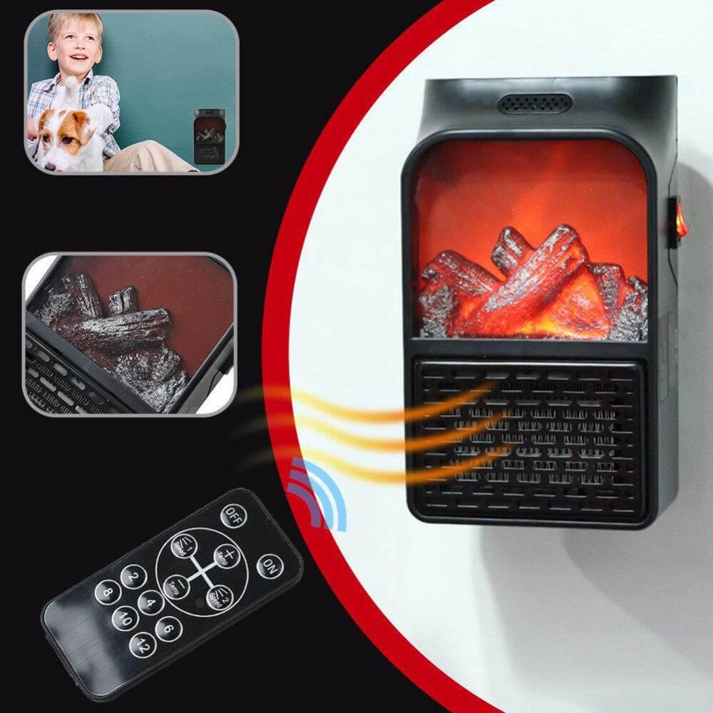 500W Mini Heater Electric Heating Flame Heater Household Multifunctional Heater - ONESOOP