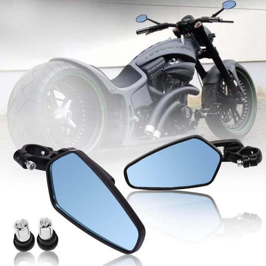 Universal Fit Motorcycle Black 7/8" Handle Bar End Side Mirrors For Yamaha FZ-09 FZ-07 Generic - ONESOOP