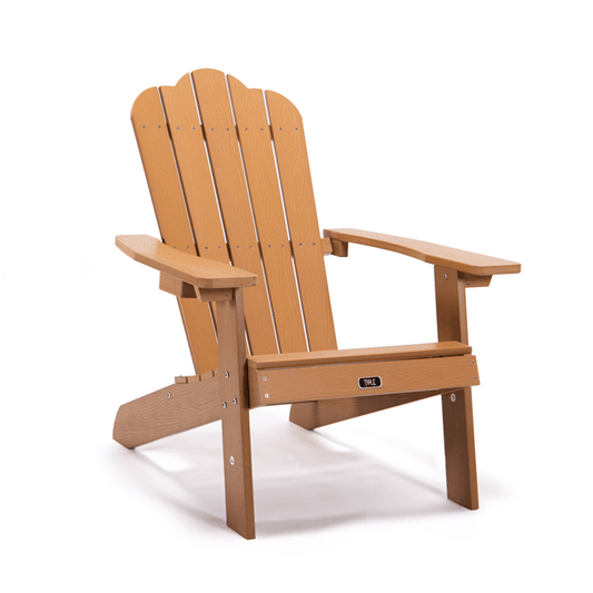 Adirondack Chair Backyard Outdoor Furniture Painted Seating with Cup Holder All-Weather and Fade-Resistant Plastic Wood for Lawn Patio - ONESOOP