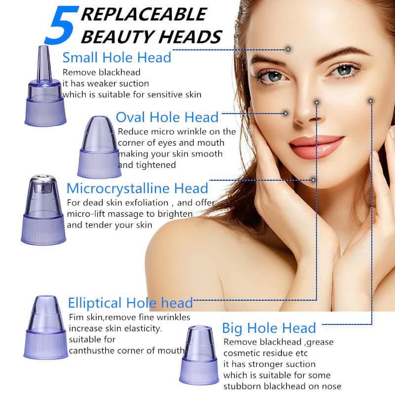 Blackhead Remover Instrument Black Dot Remover Acne Vacuum Suction Face Clean Black Head Pore Cleaning Beauty Skin Care Tool - ONESOOP