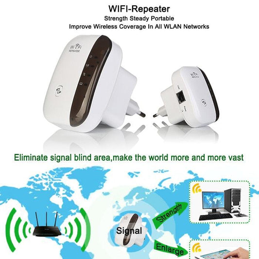 Wireless WiFi Repeater Wi-Fi Range Extender - ONESOOP