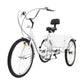 28pc 24 Inch White Adult Tricycle 7 Speed 3 Wheel EXW Price No Shipping Included - ONESOOP