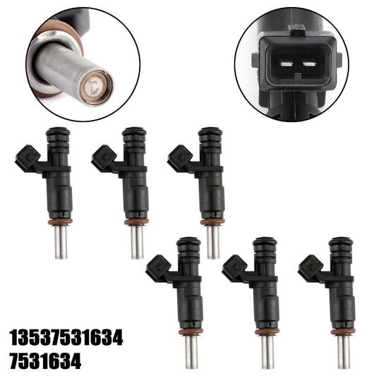 6PCS Fuel Injectors 7531634 For 06-12 BMW 128i 328i 528i 525i 325i 330i X3 X5 Z4 525i 2.0/2.5/3.0L - ONESOOP