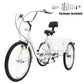 28pc 24 Inch White Adult Tricycle 7 Speed 3 Wheel EXW Price No Shipping Included - ONESOOP