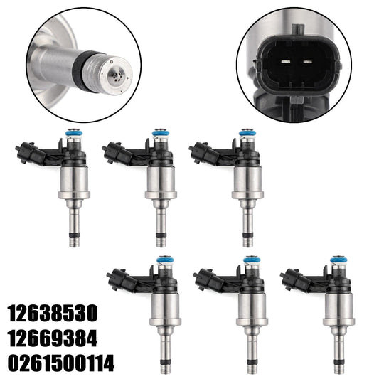 6PCS Fuel Injectors 12638530 12632255 12611545 For Buick 09-11 Enclave 10-11 Lacrosse 08-11 Cadillac CTS/STS Chevrolet 10-11 Camaro 09-11 Traverse 09-11 GMC Acadia 09-10 Saturn Outlook 3.6L V6 - ONESOOP